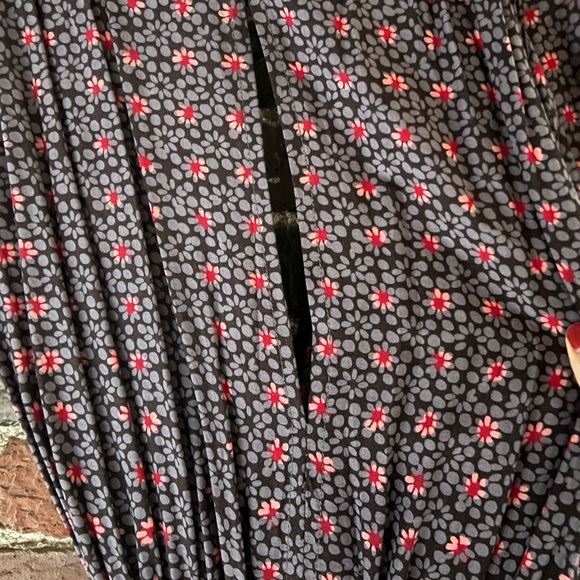 Anthropologie Purple Boho Prairie Maxi Dress XS Balloon Sleeve Pockets - Picture 9 of 12